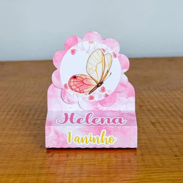 PEGUE E MONTE - Porta Bis Duplo Personalizados BORBOLETA - Decoração de Festa | Lembrancinhas | Aniversário | Personalizados