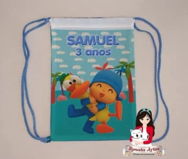 Mochila de Tecido Personalizada Pocoyo