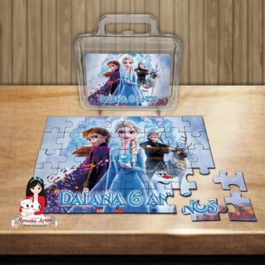 Quebra Cabeça Personalizado na Maleta Frozen 2