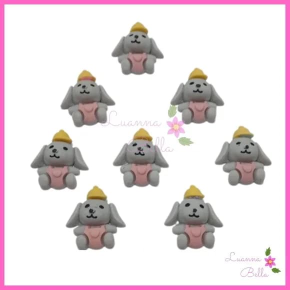 Aplique Cachorrinho Cinza de Resina - Pct c/10 unidades