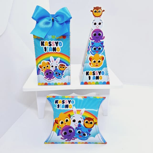 PEGUE E MONTE - Kit Festa BOLOFOFOS - Decoração de Festa - Caixinhas Personalizadas