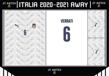 Vetor da Camisa da Italia 2020 - 2021 Away