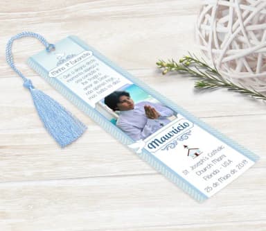 Marcador Livro / Santinho Eucaristia Personalizado com Foto