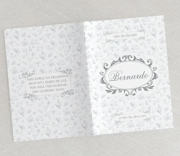 Livrinho De Orações Batizado Ou Eucaristia - Toile Prata