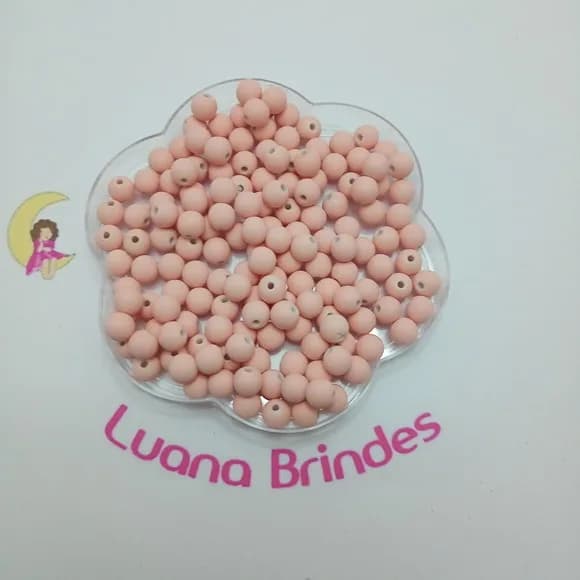 Bolinha Emborrachada Rosa 8mm Pct 100 Unidades
