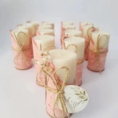 Vela Base Concreto/ Cimento Lembrancinha Casamento- Batizado