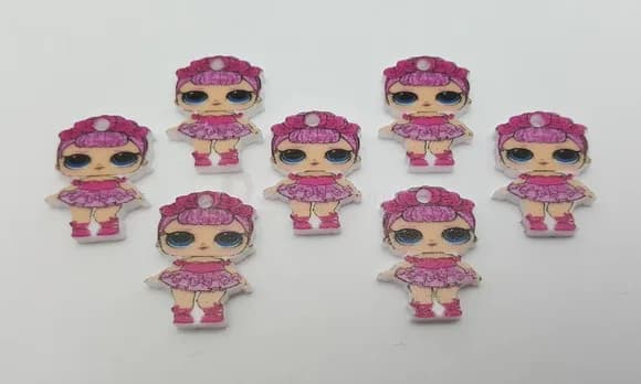 Pingente LOL Sugar Queen em Acrílico UV de 2cm