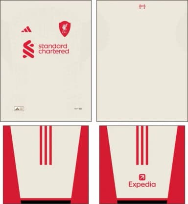 Arte Vetor Camisa Liverpool Visita 2025-2026