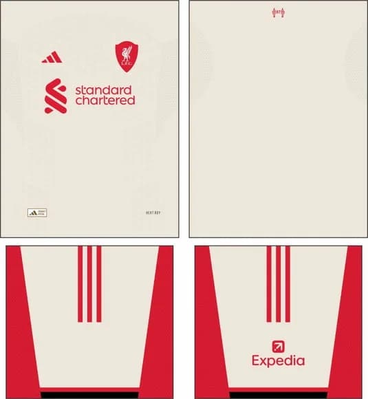 Arte Vetor Camisa Liverpool Visita 2025-2026