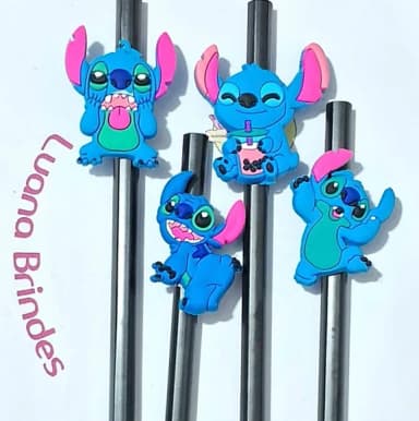 Lápis C/ponteira Stitch Emborrachado 8 Unidades Variados