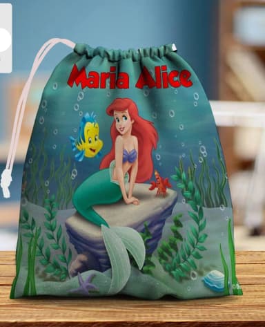 Saquinho Supresa para lembrancinhas Sereia Ariel