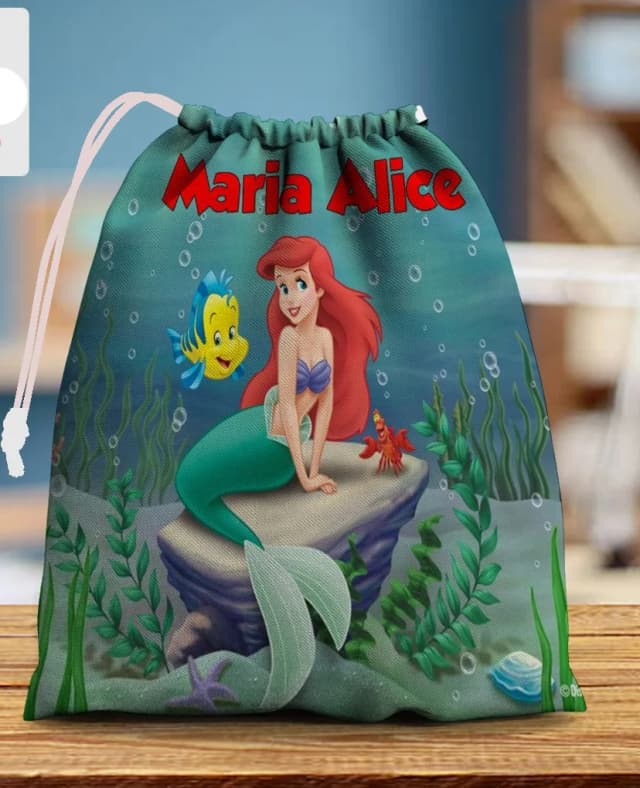 Saquinho Supresa para lembrancinhas Sereia Ariel