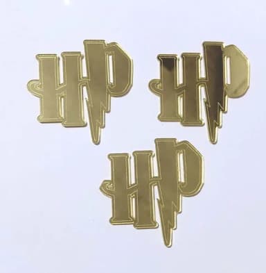 Aplique Hp Harry Potter 5cm Acrilico Pacote com 5 Unidades