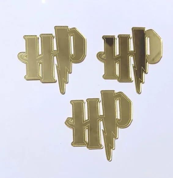Aplique Hp Harry Potter 5cm Acrilico Pacote com 5 Unidades