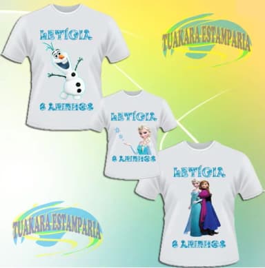 Kit 3 Camisetas - Frozen