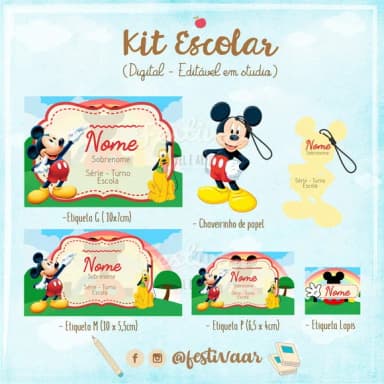 60 Etiquetas Escolares Personalizadas Prova D'agua