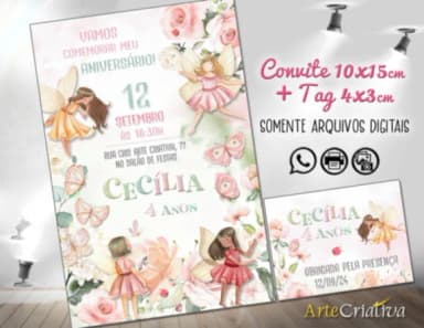 Convite Digital C/tag Jardim das Fadas 9
