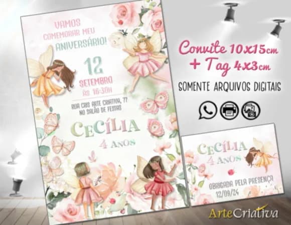 Convite Digital C/tag Jardim das Fadas 9