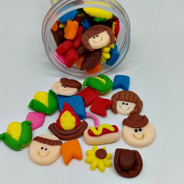 Box 40 Mini Confeitos Festa Junina para decorar doces