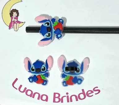 Lápis C/ponteira Stitch 3,5cm Emborrachado Pct C/6 Unidades