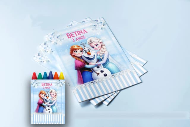 Revista para colorir  com Giz de cera Frozen