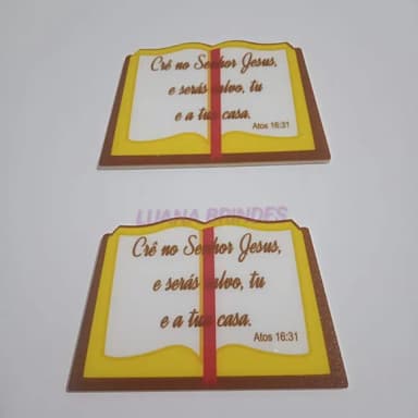 Aplique Livro Bíblico de Acrilico Pct 5 Unidades