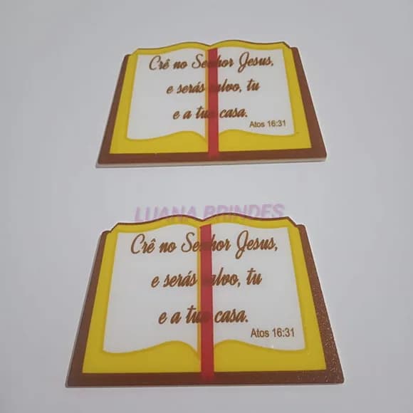 Aplique Livro Bíblico de Acrilico Pct 5 Unidades