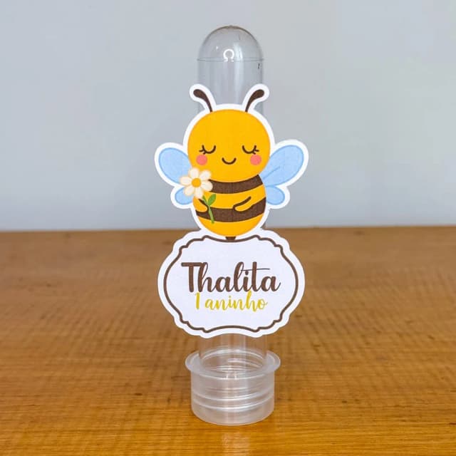 Apliques para Tubetes Personalizados ABELHINHA - Decoração de Festa | Lembrancinhas | Aniversário | Personalizados