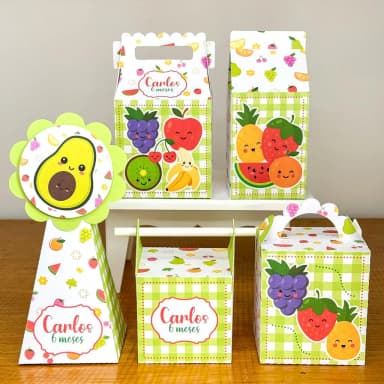 PEGUE E MONTE - Kit Festa FRUTINHAS - Decoração de Festa | Lembrancinhas | Aniversário | Personalizados