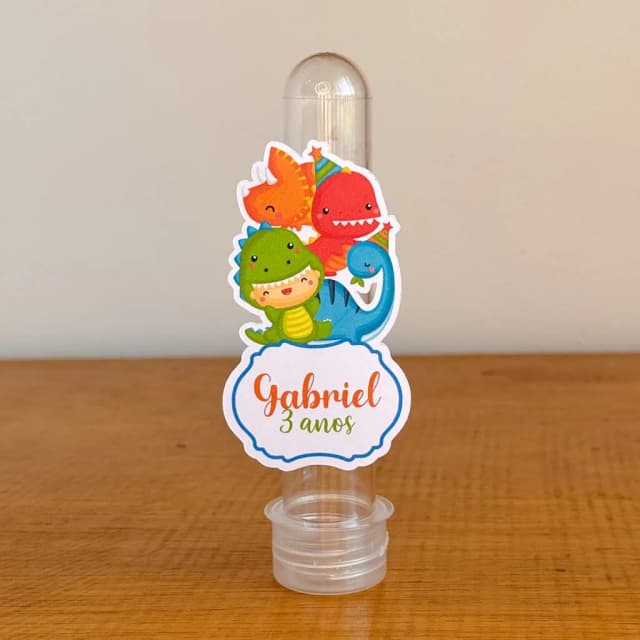 Apliques para Tubetes Personalizados DINOSSAURO BABY - Decoração de Festa | Lembrancinhas | Aniversário | Personalizados