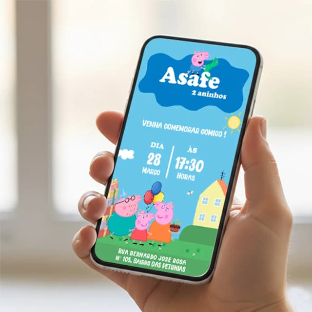 Convite Digital Peppa Pig