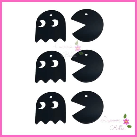 Pingente de Acrílico Preto Pac Mem- Pct c/6 unds