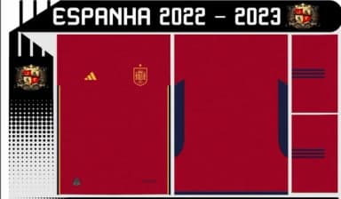 Vetor Da Camisa Espanha 2022 - 2023 - Vermelho