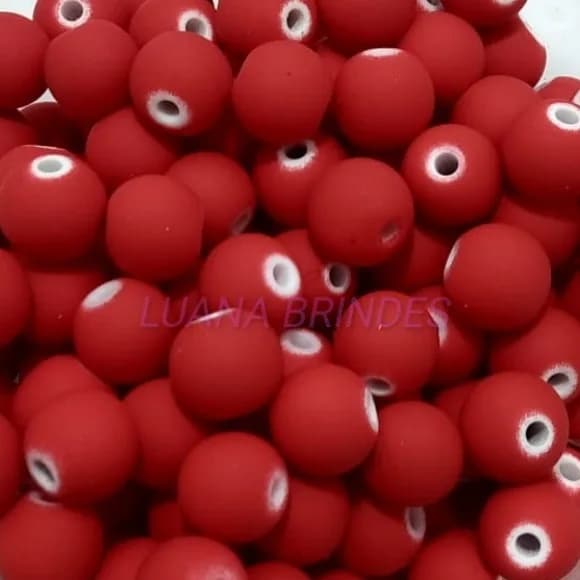 Bolinha Emborrachada Vermelha 10mm Pct 100 Unidades