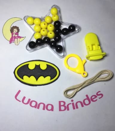 Kit Prendedor de Chupeta Símbolo batman 1 Kit.