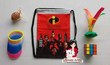 Mochila Brinquedos Retrô Tema os Incríveis
