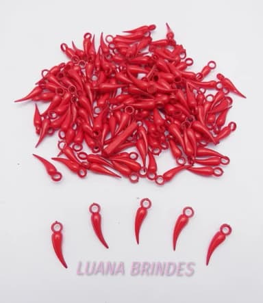 Pimentinha Pingente Vermelha Acrilico 2,3cm Pct 30 Unidades