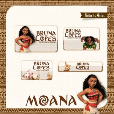 60 Etiquetas Moana