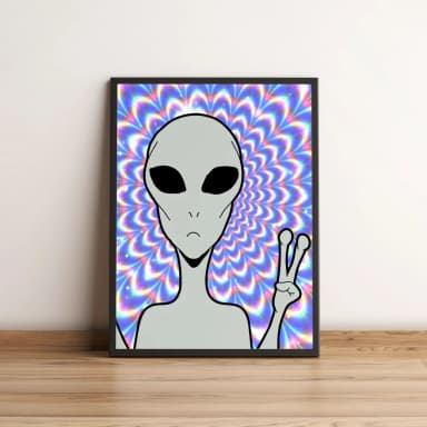 Quadro Alien Psicodélico 76