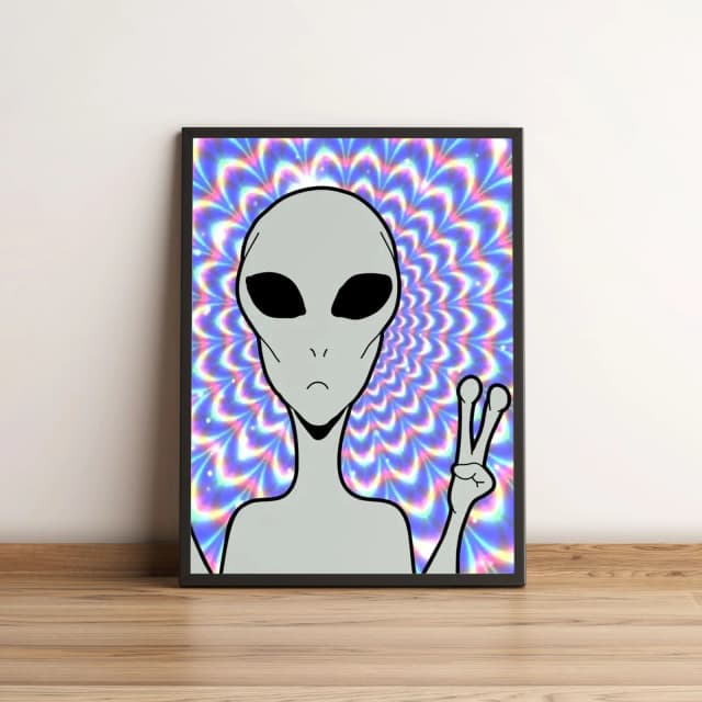 Quadro Alien Psicodélico 76