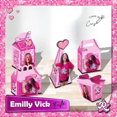 Kit 60 Lembrancinhas Emilly Vick