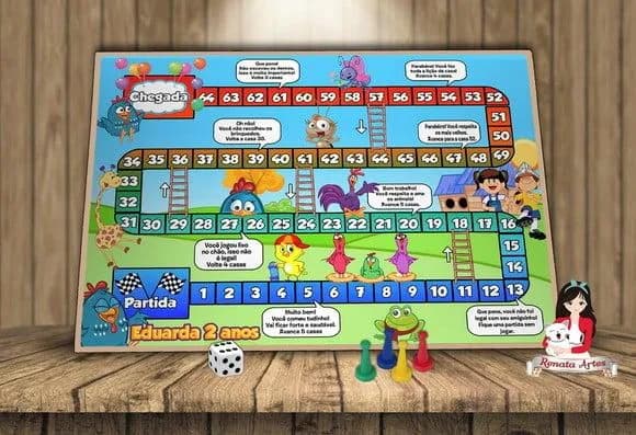Tabuleiro Educativo Personalizado Galinha Pintadinha