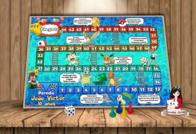 Tabuleiro Educativo Personalizado Pokémon
