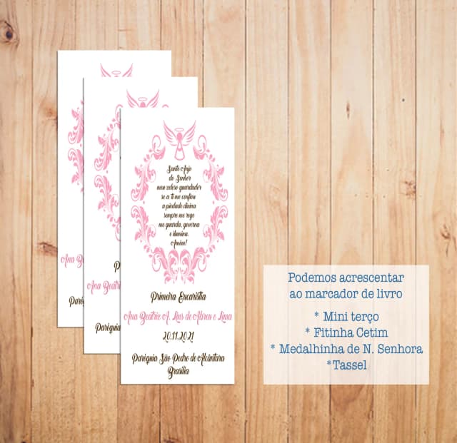 Lembrança Primeira Comunhão - Marcador Livro (15 un)