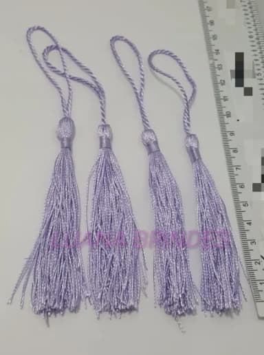 Pingente Tassel de Seda Lilás Pct 10 Unidades