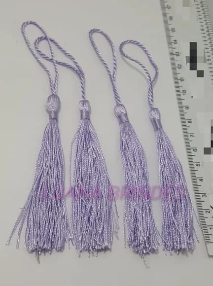Pingente Tassel de Seda Lilás Pct 10 Unidades