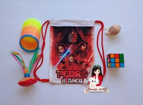 Mochila Brinquedos Retrô Tema Personalizada Star Wars