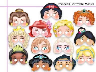 Arquivos em PDF Máscaras das Princesas Disney - Cod 67