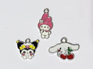 Pingente Turma da Hello Kitty Metal Pacote com 6 Unidades