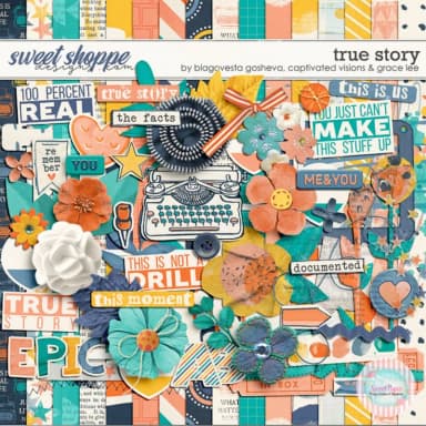 Kit Digital scrapboook importado True Story 12EABE3